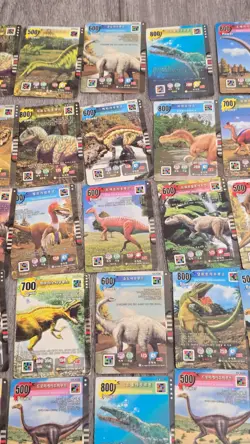 VERY RARE Lot 53 DINOO KING Dinosaur Game Cards Korean Arcade TCG Trading Cards - Image 4