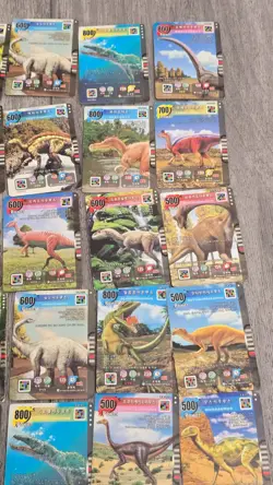 VERY RARE Lot 53 DINOO KING Dinosaur Game Cards Korean Arcade TCG Trading Cards - Image 5