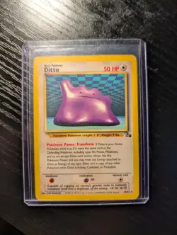 Ditto 18/62 Fossil Pokemon Card Vintage - Image 1