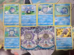 💧Vintage Topps & Pokemon Card Lot Poliwag Poliwhirl Poliwrath 8x 💧 - Image 1