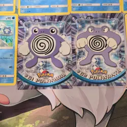 💧Vintage Topps & Pokemon Card Lot Poliwag Poliwhirl Poliwrath 8x 💧 - Image 2