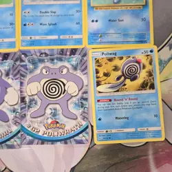 💧Vintage Topps & Pokemon Card Lot Poliwag Poliwhirl Poliwrath 8x 💧 - Image 5