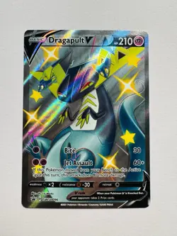 Pokemon TCG Dragapult v SWSH096 Shiny Full Art Promo Card - Image 1