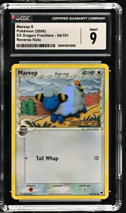 CGC Graded 9 Mint Mareep 54/101 Ex Dragon Frontiers Reverse Holo Pokemon Card - Image 1
