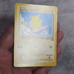 Surfing Pikachu Black Star Promo WOTC 28 Pokemon Card EX/NM Condition - Image 2