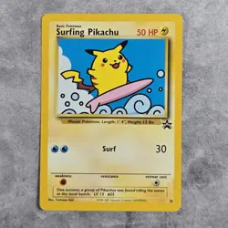 Surfing Pikachu Black Star Promo WOTC 28 Pokemon Card EX/NM Condition - Image 5