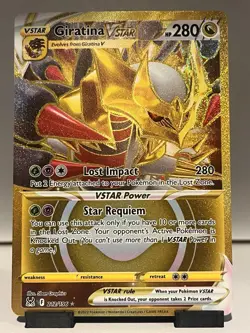 Pokemon Giratina VSTAR Secret Rare 212/196 Lost Origin Holo English Card - Image 1