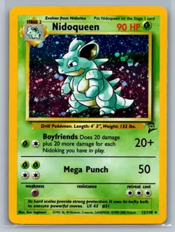 Base Set 2 #12/130 (12) Nidoqueen Holo Rare Pokemon Card - Image 1