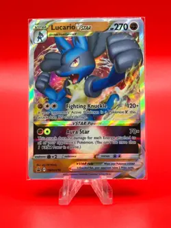 Pokemon TCG Lucario VSTAR SWSH214 Sword & Shield Holo Promo Card 2022 - Image 1