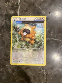Pokemon Cards Primal Clash 2015 Full Art Bidoof 117/160 - Image 1