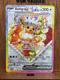 Eevee ex 174 Scarlet & Violet Promo Cards Holo Black Star Prismatic Evolutions - Image 1