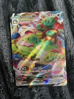 Pokemon Snorlax VMAX Full Art Ultra Rare Holo Sword & Shield 142/202 340 HP Card - Image 1
