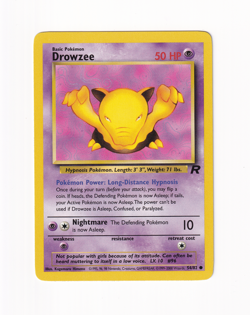 Drowzee 54/82 Team Rocket Common Pokemon Card WOTC Vintage Light Played LP - Image 1