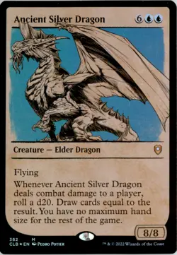 Ancient Silver Dragon (Showcase) Battle for Baldur's Gate Foil NM - Image 1