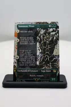 1x Summon: Titan Borderless NM R Final Fantasy (FIN) MTG Magic the Gathering - Image 1