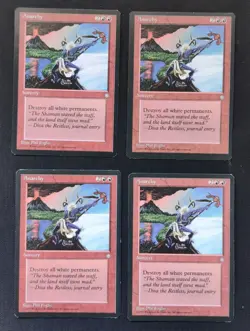 MTG. 4 x ANARCHY SORCERY PLAYSET ICE AGE MAGIC GATHERING NM See Pics - Image 1