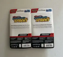 Pokemon TCG: Surging Sparks Hisuian Arcanine Checklane Blister Pack X2 - Image 2