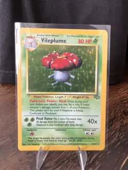 Pokemon Vileplume Jungle Holo Rare Unlimited 15/64 1999 80 HP English - Image 1