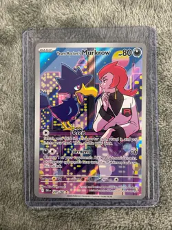 Pokemon Cards Team Rocket's Murkrow 200/182 Destined Rivals Illustration Rare NM - Image 1