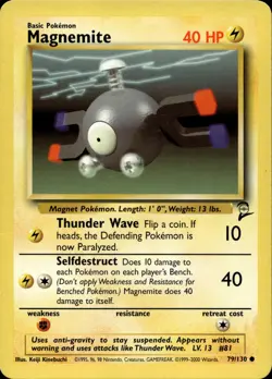 MAGNEMITE 79/130 COMMON BASE SET 2 POKEMON MP - Image 2