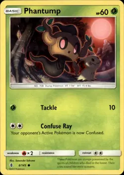 Phantump 6/145 Common Guardians Rising Pokemon NM - Image 1
