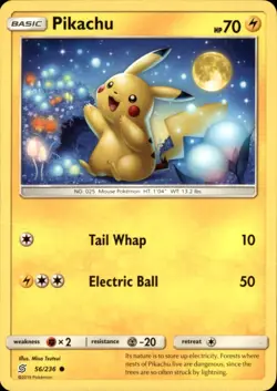 Pikachu 56/236 Common Unified Minds Pokemon NM - Image 1