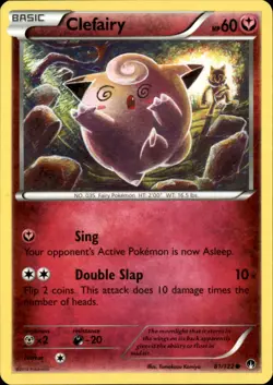 Clefairy 81/122 Common BREAKpoint Pokemon NM - Image 1