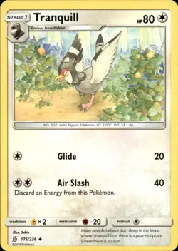 Tranquill 175/236 Uncommon Unified Minds Pokemon NM - Image 1