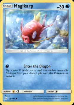 Magikarp 29/181 Common Team Up Pokemon NM - Image 1