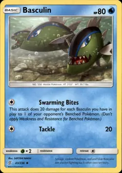 Basculin 43/236 Uncommon Unified Minds Pokemon NM - Image 1