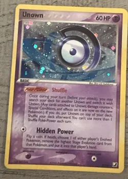 Unown (D) D/28 Unseen Forces Holo Rare Lightly Played Pokemon Vintage 2005 S/PIC - Image 1