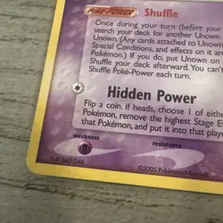 Unown (D) D/28 Unseen Forces Holo Rare Lightly Played Pokemon Vintage 2005 S/PIC - Image 2