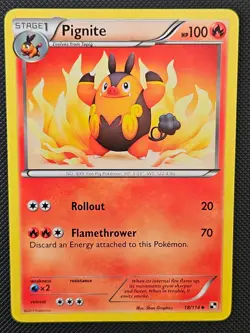 PIGNITE 18/114 UC BLACK & WHITE POKEMON NM/M - Image 1