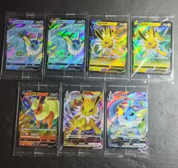 7 Lot 2022 Pokemon TCG Chinese CSHC Vaporeon Jolteon Flareon Holo SE58 - Image 1