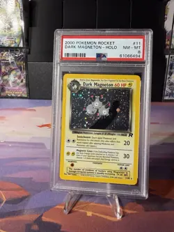 2000 POKEMON ROCKET #11 DARK MAGNETON-HOLO PSA 8 - Image 1