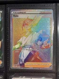 Pokemon TCG Volo 211/196 Lost Origin Hyper Rare Full Art Trainer Rainbow NM - Image 1