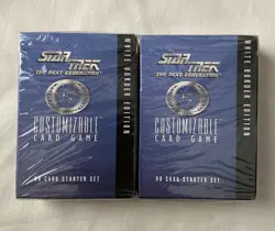 2 PACK Star Trek Next Generation Customizable 60 Card Game Starter Set SEALED 45748101503 - Image 1