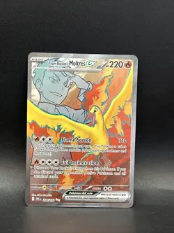 Pokemon Team Rocket's Moltres ex 208/182 Destined Rivals Art Rare Holo *NM* - Image 1
