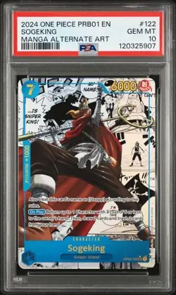 One Piece Sogeking Manga Alt Art OP03-122 PRB-01 Premium Booster PSA 10 - Image 1