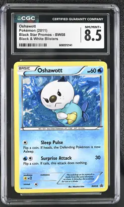 CGC 8.5 Oshawott 2011 Black Star Promos BW08 Holo Pokemon Card - Image 1