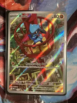SEALED Pokemon Mega Evolution Riolu Promo Card - Image 1