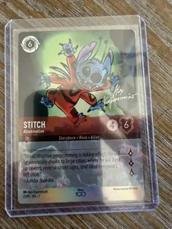 Stitch - Abomination 21 D100 Alternate Art Disney100 Promo Lorcana Card - Image 1
