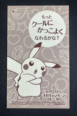 PIKACHU MEGA LUCARIO Poncho Promo Business Card 2015 Japanese Pokemon Center NM - Image 2
