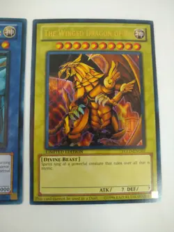 Yugioh Ultra Rare Egyptian God Cards - Slifer, Obelisk, Ra - Lightly Played - Image 4