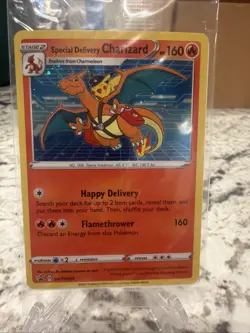Special Delivery Charizard SWSH075 SWSH SEALED Black Star Promo Card Holo UK NM - Image 3