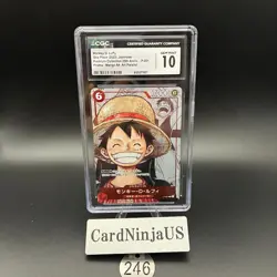 CGC 10 GEM MINT Monkey D. Luffy (Parallel) P-001 P 25th Edition - ONE PIECE Card - Image 1