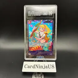 TAG 10 GEM MINT Hibari OP11-010 SR Flagship Battle Prize - ONE PIECE Card Game - Image 1