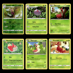 6x Lot Cascoon Wurmple Pokemon Cards Collection Set Deck Building TCG - Image 1