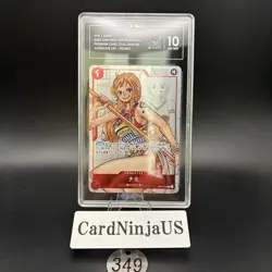 TAG GEM MINT 10 (985) Nami Parallel OP01-016 R 25th Edition ONE PIECE Card 349 - Image 1