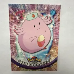 Pokemon Card - Chansey #113 - Topps Series 2 - Blue Logo - Image 1